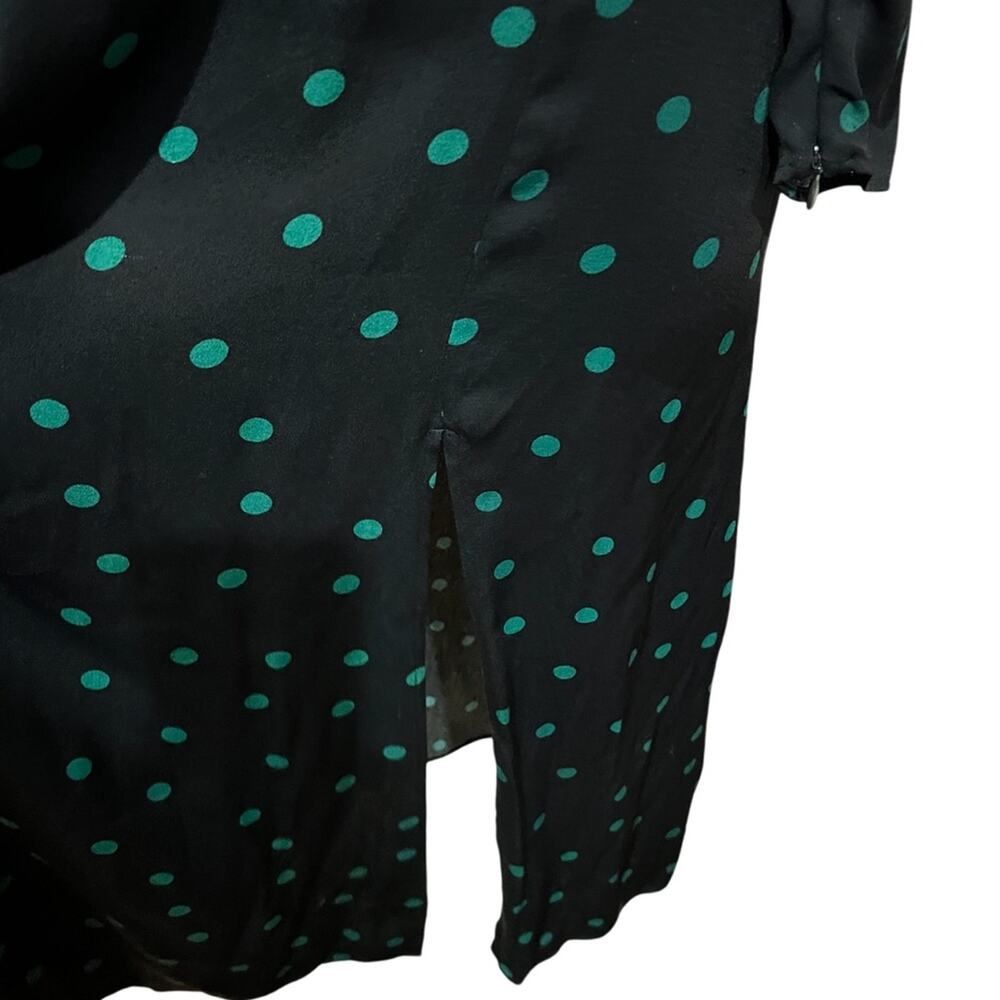 & OTHER STORIES Black fitted polka dot dress Long Sleeve Midi Size 8 - Picture 11 of 12